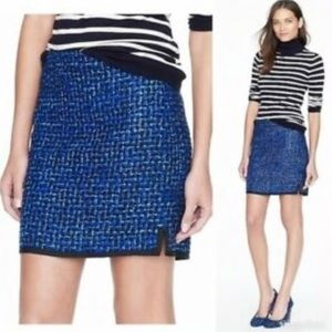 J.Crew Blue Tweed Mini Skirt Size 0